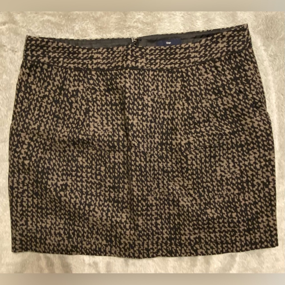 GAP Black and Tan Patterned Pencil Skirt